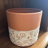 Terracotta Style Floral Pots