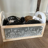 Wooden + Metal Floral Box