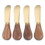 Walnut Handled Pate Spreaders Set of 4