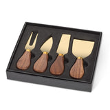 Walnut Handled Cheese Knife Set of 4