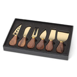 Walnut Handles Cheese Knife Set of 6