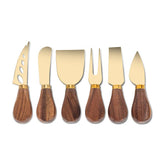 Walnut Handles Cheese Knife Set of 6