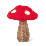 Felt + Wooden Mushroom Decor