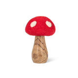 Felt + Wooden Mushroom Decor