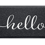 Black Hello Doormat