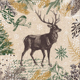 Vintage Reindeer Paper Napkins