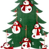 Wooden Snowman Ornament