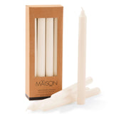 Unscented Smooth Taper Candles - Cream