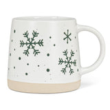 Wide Base Snowflake Mug