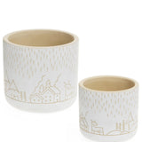 White Holiday Planter