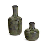 Abstract Green Bottle Vase