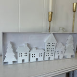 Wood House Decorations White