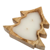Wooden Tree Candle- Amber Spruce