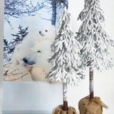 Tree Snow Burlap Bag 60”