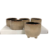 Taupe Pedestal Pot