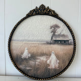 Vintage Framed Ghost Landscape