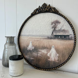 Vintage Framed Ghost Landscape