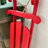 Wooden Red Sleigh