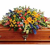 Colourful Reflections Casket Spray