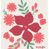 Pink Flower Swedish Dishcloth