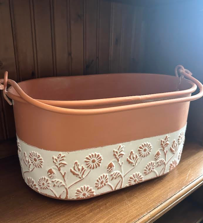 Terracotta Style Floral Pots