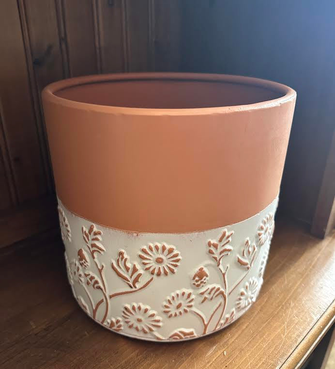 Terracotta Style Floral Pots