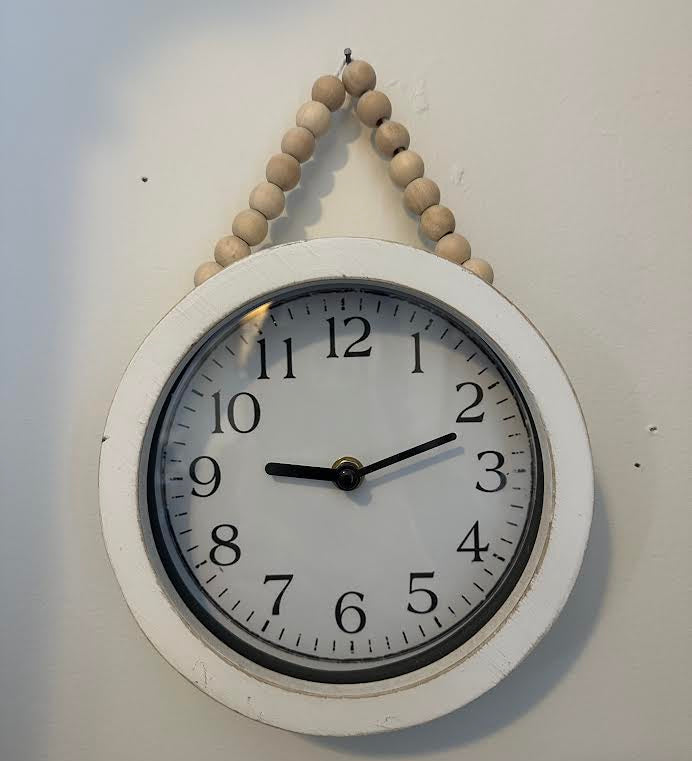Wooden Hanging Clock Decor