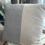 Grey + White Throw Pillow