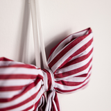 Candy Cane Red Fabric Bows: Small