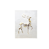 White with Gold Embossed Reindeer Wall Decor