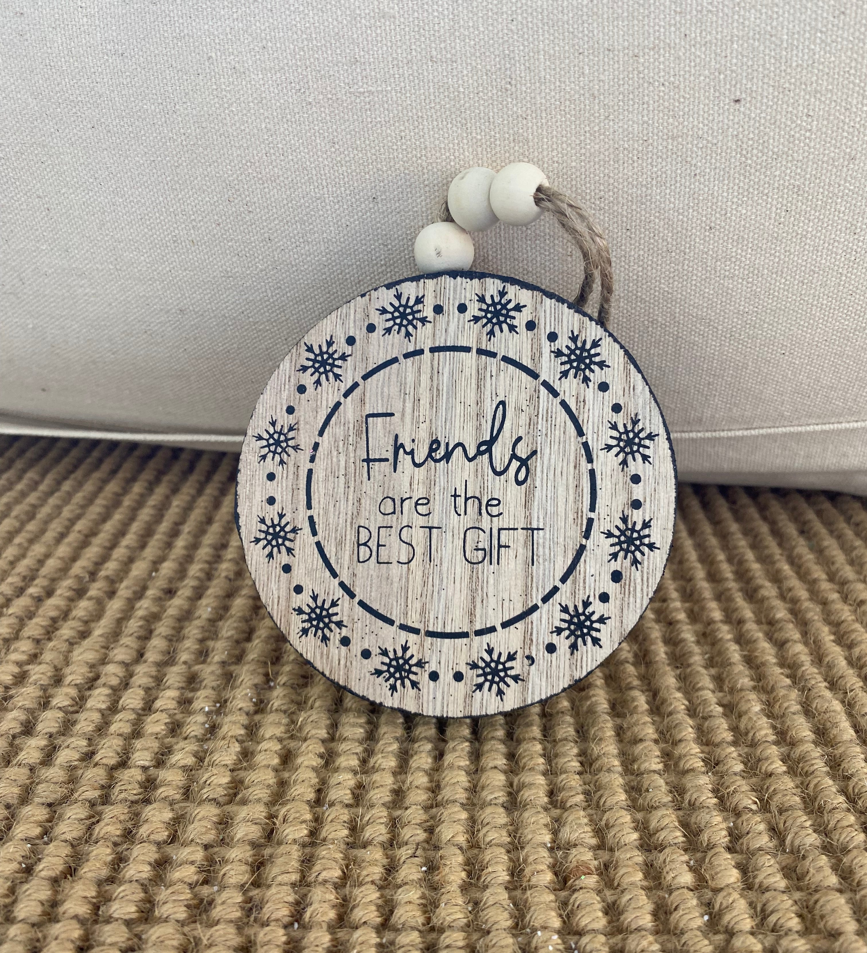 Pine Wood Disk Ornament