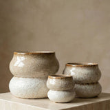 Ceramic Planter Pot, Stacked with Drainage - Noemi: Large 6.5"