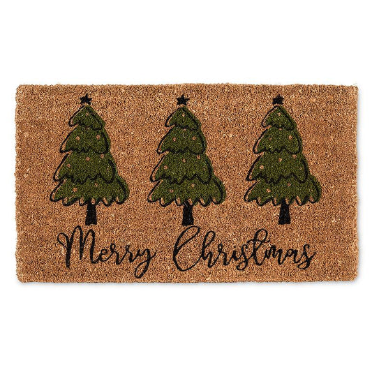 Merry Christmas Tree Trio Doormat