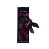 Red Plaid Mini Fabric Bows with Clips Set