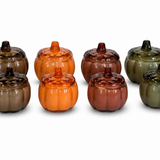 BROWN Glass Pumpkin 2 Wick Soy Candle | Pumpkin Spice Cake