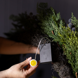 Navy Plum Frosted Berry Norfolk Cypress Wreath 34": LED Pre Lit