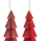 Pink Paper Tree Ornament