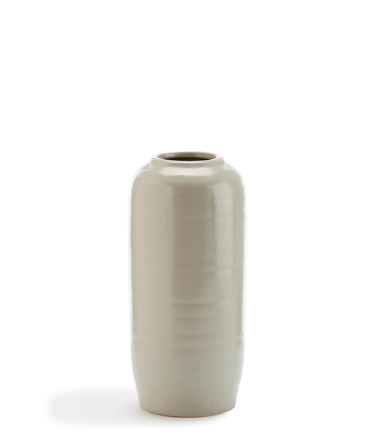 Matte Light Grey Ceramic Vase