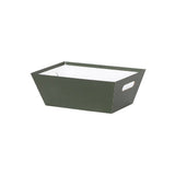 MED RECT TRAY GREEN STRIPES