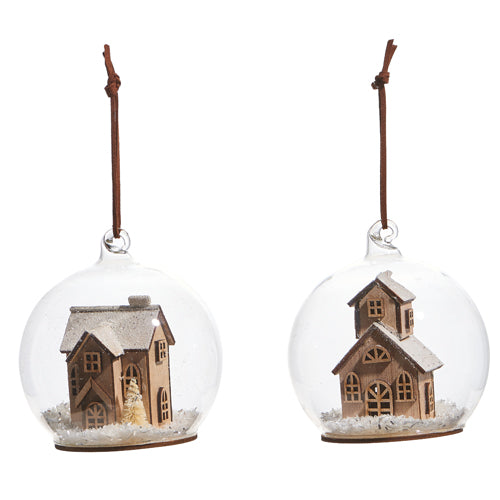 House in Chapel Globe Ornament