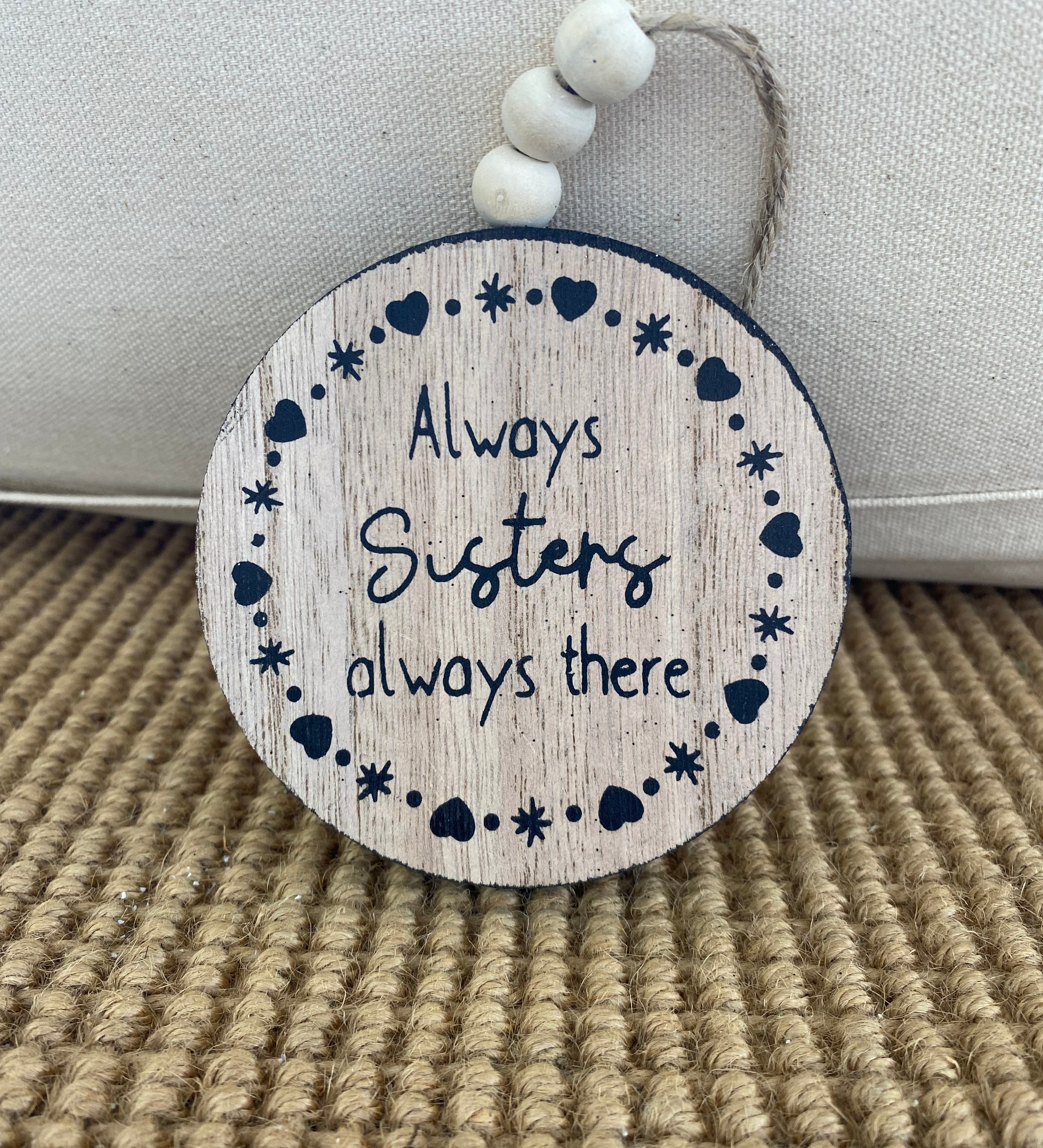 Pine Wood Disk Ornament