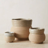Ceramic Planter Pot, Speckled with Drainage - Marisol: Large 7.25"