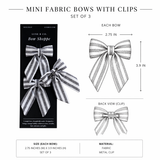 Deep Red Velvet Mini Fabric Bows with Clips Set
