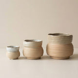 Ceramic Planter Pot, Speckled with Drainage - Marisol: Large 7.25"