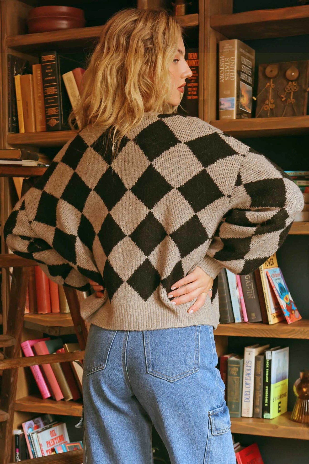 Harlequin Knit Cardigan