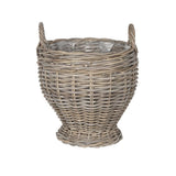 Large Kubu Grey Rattan Urn