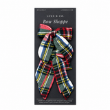 Holiday Plaid Mini Fabric Bows with Clips Set