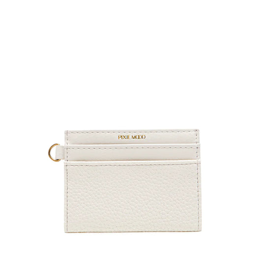 Alex Card Holder - Coconut Cream Pebbled