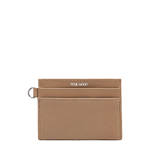 Alex Card Holder - Latte Pebbled