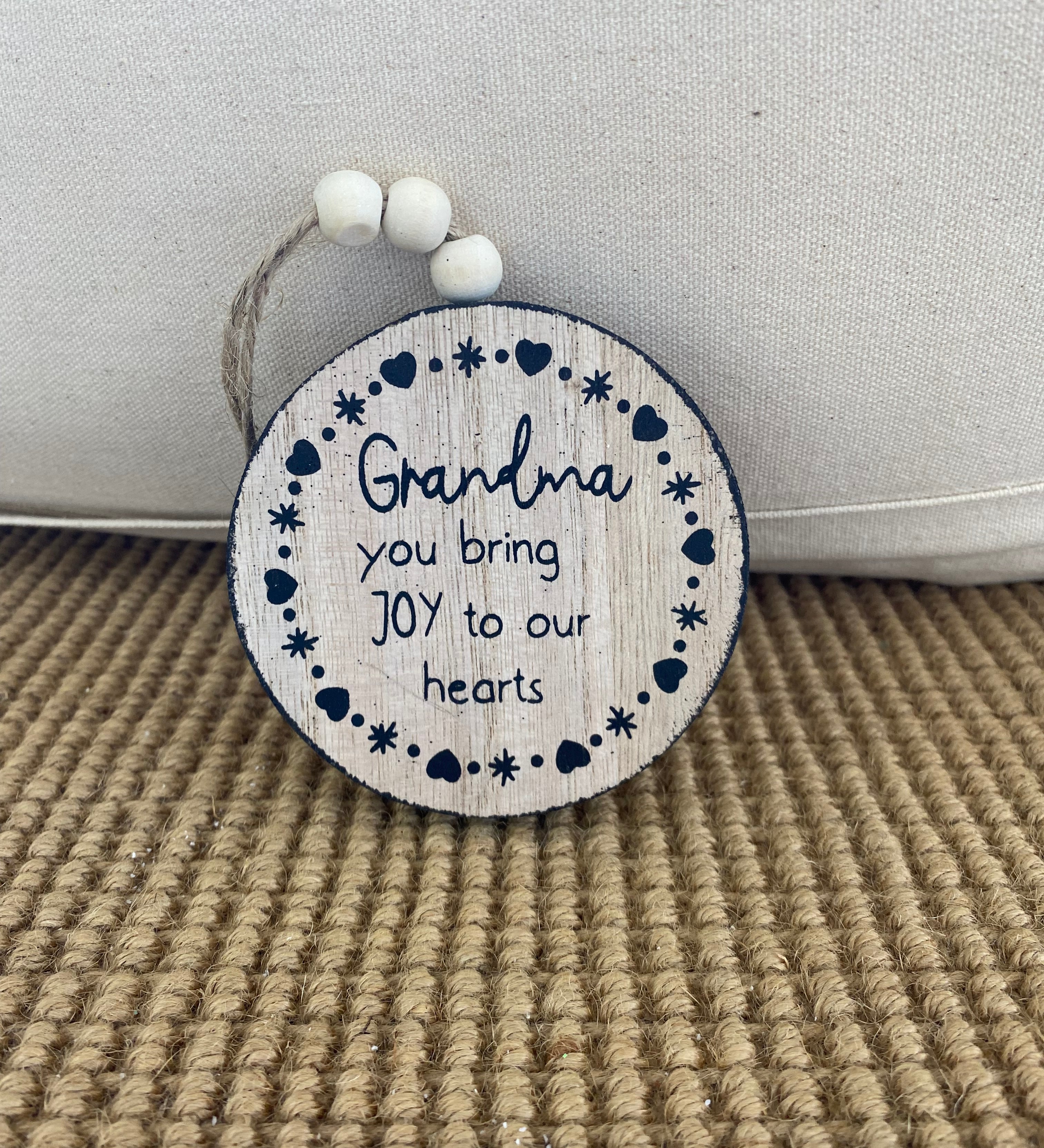 Pine Wood Disk Ornament